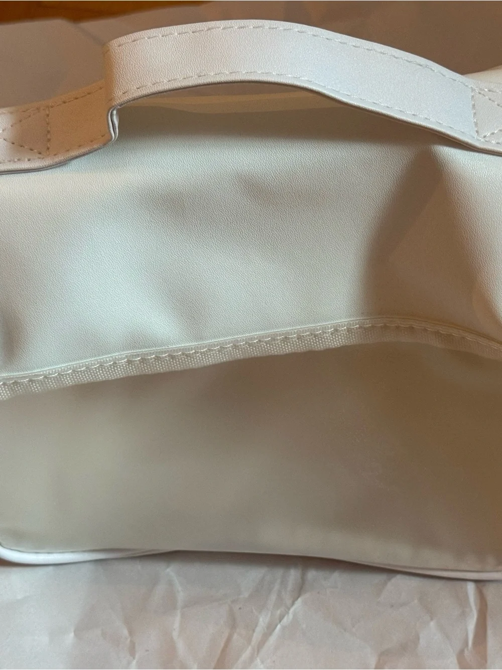Hello Kitty Cream and White Mesh Cosmetic Pouch